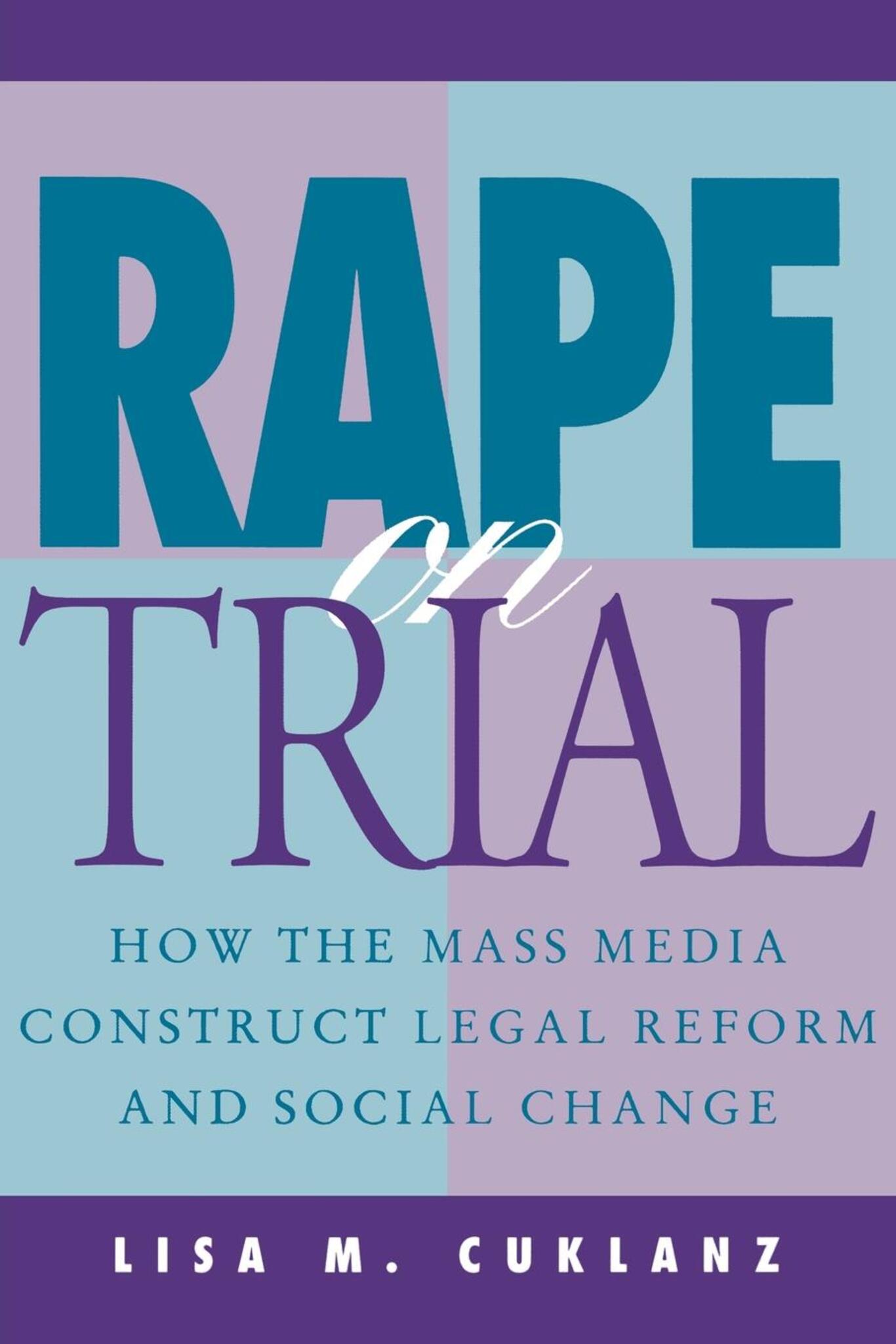 Cover image for Rape on Trial ISBN 9780812215595